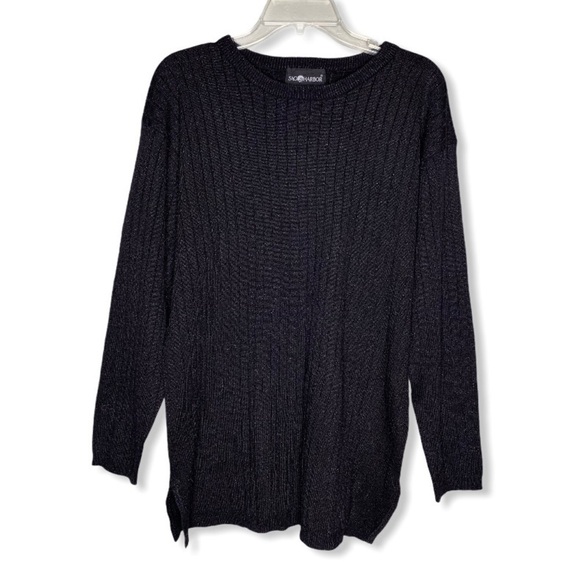 Sag Harbor Metallic Crew Neck Pullover Sweater - Picture 1 of 4